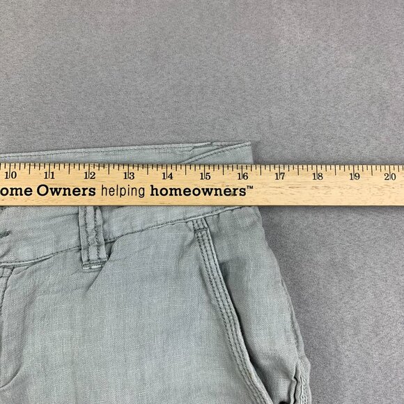 John Varvatos USA Mens Shorts 32 Light Gray 100% Linen 8" Inseam Flap Pockets - Picture 4 of 8